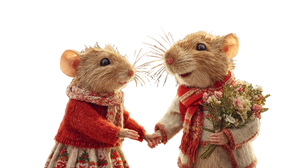 Festive Dressed Rats Vinyl Car Decal Sticker – Waterproof & UV-Resistant 5.4