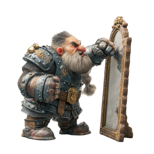 Angry Gnome Knight Vinyl Car Decal Sticker – Waterproof & UV-Resistant 3.4133333333333336"