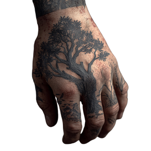 Evil Tree Tattoo Vinyl Car Decal Sticker – Waterproof & UV-Resistant 3.4133333333333336"