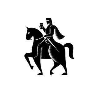 Knight Courier Logo Vinyl Car Decal Sticker – Waterproof & UV-Resistant 3.4133333333333336"