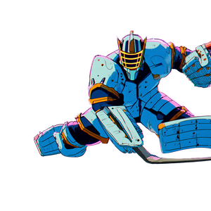 Futuristic Hockey Hero Vinyl Car Decal Sticker – Waterproof & UV-Resistant 3.4133333333333336"
