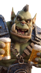 Crazy Orc Portrait Vinyl Car Decal Sticker – Waterproof & UV-Resistant 9.706666666666667"