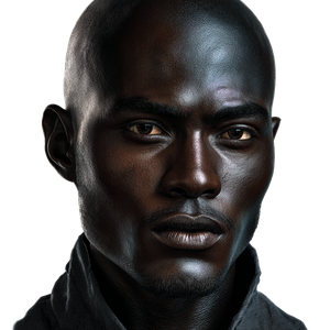 Bald Black Male Vinyl Car Decal Sticker – Waterproof & UV-Resistant 3.4133333333333336"