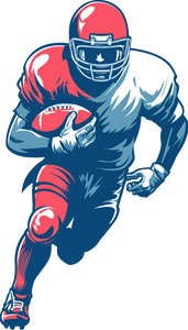 Football Player Logo Vinyl Car Decal Sticker – Waterproof & UV-Resistant 4.8533333333333335"