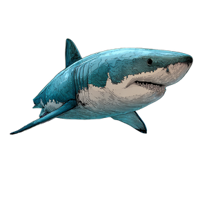 Cartoon Shark Reef Vinyl Car Decal Sticker – Waterproof & UV-Resistant 6.826666666666667"