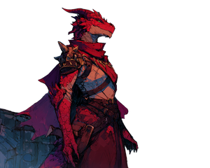 Anthro Dragonborn Sorcerer Vinyl Car Decal Sticker – Waterproof & UV-Resistant 3.2"