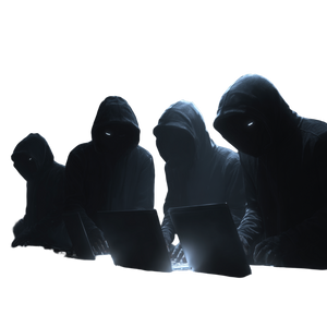 Shadowy Hackers Vinyl Car Decal Sticker – Waterproof & UV-Resistant 3.4133333333333336"