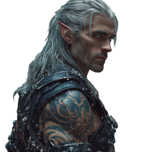 Silver-Haired Fae Warrior V2 Vinyl Car Decal Sticker – Waterproof & UV-Resistant 3.4133333333333336"