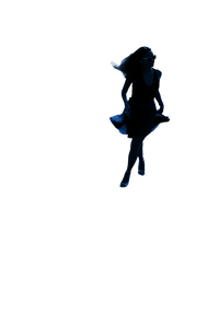 Elegant Silhouetted Woman Vinyl Car Decal Sticker – Waterproof & UV-Resistant 8.96"