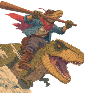 Lizard Man Rides T-Rex Vinyl Car Decal Sticker – Waterproof & UV-Resistant 3.4133333333333336" Lizard Man Rides T-Rex Vinyl Car Decal Sticker – Waterproof & UV-Resistant 3.4133333333333336"