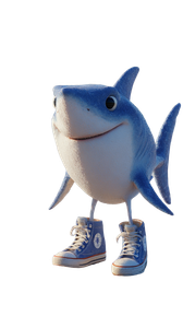 Sneaker Shark Vinyl Car Decal Sticker – Waterproof & UV-Resistant 9.706666666666667"