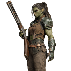 Orc With Shotgun Vinyl Car Decal Sticker – Waterproof & UV-Resistant 3.4133333333333336"