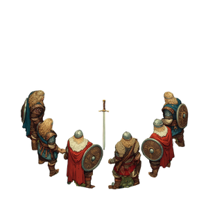 Vikings Around Sword Vinyl Car Decal Sticker – Waterproof & UV-Resistant 3.4133333333333336"