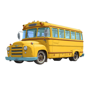 Cartoon School Bus V4 Vinyl Car Decal Sticker – Waterproof & UV-Resistant 3.4133333333333336"