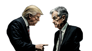 Trump Vs Powell Vinyl Car Decal Sticker – Waterproof & UV-Resistant 2.72"