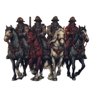 The Four Horsemen Vinyl Car Decal Sticker – Waterproof & UV-Resistant 3.4133333333333336"