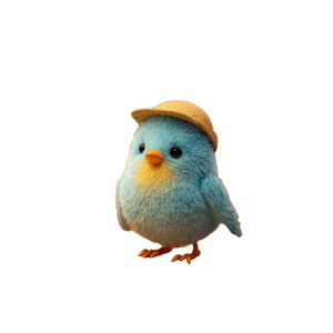 Blue Desk Bird Vinyl Car Decal Sticker – Waterproof & UV-Resistant 3.4133333333333336"