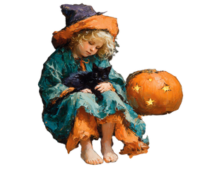 Witch Costume Girl V2 Vinyl Car Decal Sticker – Waterproof & UV-Resistant 6.