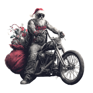 Rocker Santa Vinyl Car Decal Sticker – Waterproof & UV-Resistant 6.826666666666667"