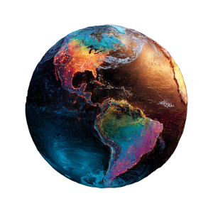 Colorful Floating Earth Vinyl Car Decal Sticker – Waterproof & UV-Resistant 3.4133333333333336"