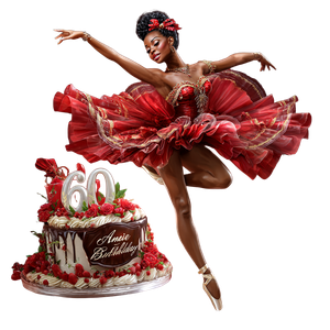 Leaping Ballerina Cake Vinyl Car Decal Sticker – Waterproof & UV-Resistant 3.4133333333333336"