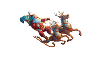Santa In Space Vinyl Car Decal Sticker – Waterproof & UV-Resistant 3.0933333333333333"