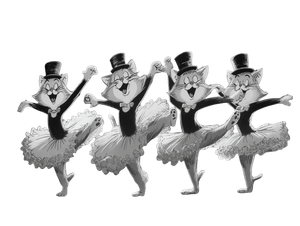 Vintage Dancing Kittens Vinyl Car Decal Sticker – Waterproof & UV-Resistant 3.0933333333333333"