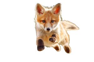 Playful Baby Fox Vinyl Car Decal Sticker – Waterproof & UV-Resistant 2.986666666666667"