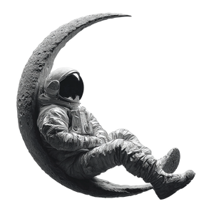 Astronaut On Moon V30 Vinyl Car Decal Sticker – Waterproof & UV-Resistant 3.4133333333333336"