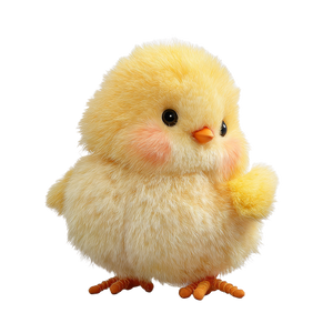 Fluffy Baby Chick V8 Vinyl Car Decal Sticker – Waterproof & UV-Resistant 3.4133333333333336"