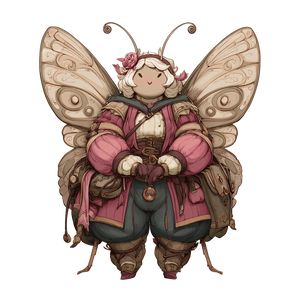 Moth Lady Vinyl Car Decal Sticker – Waterproof & UV-Resistant 3.4133333333333336"