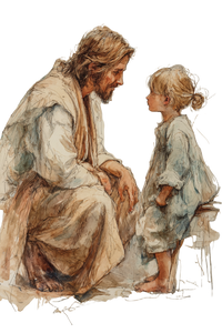 Jesus With Toddler Vinyl Car Decal Sticker – Waterproof & UV-Resistant 8.96"