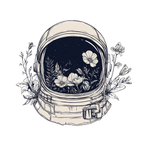 Astronaut Nature Helmet Vinyl Car Decal Sticker – Waterproof & UV-Resistant 3.4133333333333336"