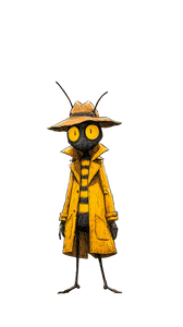 Detective Bee Noir Vinyl Car Decal Sticker – Waterproof & UV-Resistant 9.706666666666667"