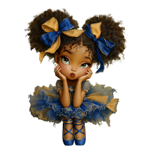 Ballerina Child Painting Vinyl Car Decal Sticker – Waterproof & UV-Resistant 6.826666666666667"