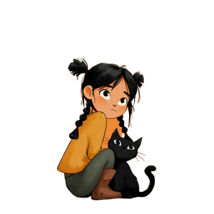 Girl With Cat V69 Vinyl Car Decal Sticker – Waterproof & UV-Resistant 6.826666666666667"