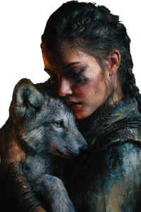 Warrior And Wolf V4 Vinyl Car Decal Sticker – Waterproof & UV-Resistant 8.96"