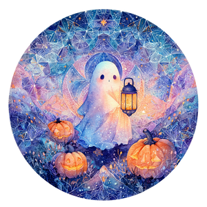 Whimsical Halloween Ghost V3 Vinyl Car Decal Sticker – Waterproof & UV-Resistant 3.4133333333333336"