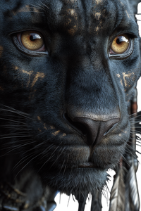 Tribal Panther Gaze Vinyl Car Decal Sticker – Waterproof & UV-Resistant 8.96"