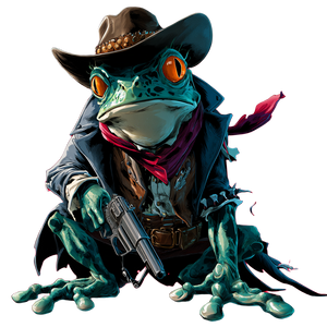 Cartoon Cowboy Frog Vinyl Car Decal Sticker – Waterproof & UV-Resistant 6.826666666666667" Cartoon Cowboy Frog Vinyl Car Decal Sticker – Waterproof & UV-Resistant 6.826666666666667"