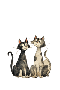 Whimsical Funny Cats Vinyl Car Decal Sticker – Waterproof & UV-Resistant 4.4