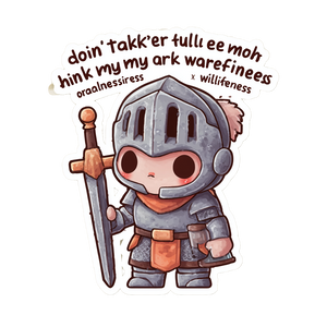 Chibi Knight Sticker Vinyl Car Decal Sticker – Waterproof & UV-Resistant 3.4133333333333336"