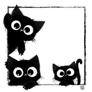 Playful Peeking Cats Vinyl Car Decal Sticker – Waterproof & UV-Resistant 6.826666666666667"