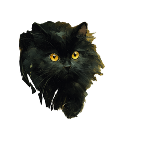 Fluffy Cat Chase Vinyl Car Decal Sticker – Waterproof & UV-Resistant 3.4133333333333336"