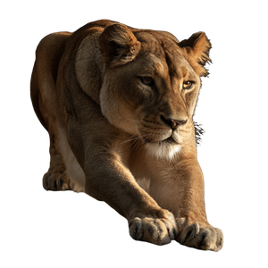 Stretching Lioness Vinyl Car Decal Sticker – Waterproof & UV-Resistant 6.826666666666667"