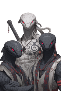 Snake Humanoid Trio Vinyl Car Decal Sticker – Waterproof & UV-Resistant 8.96"
