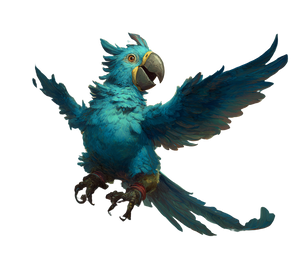 Singing Blue Parrot Vinyl Car Decal Sticker – Waterproof & UV-Resistant 3.4133333333333336"