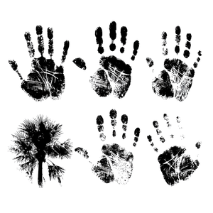 Black Palm Prints Vinyl Car Decal Sticker – Waterproof & UV-Resistant 6.826666666666667"