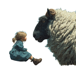 Child With Sheep Vinyl Car Decal Sticker – Waterproof & UV-Resistant 3.4133333333333336" Child With Sheep Vinyl Car Decal Sticker – Waterproof & UV-Resistant 3.4133333333333336"