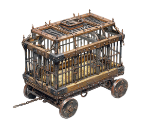 Medieval Fantasy Cage Vinyl Car Decal Sticker – Waterproof & UV-Resistant 3.4133333333333336"